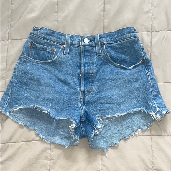 Levi's Pants - Levi’s 501 Denim High Rise Distressed Women’s shorts Jean Blue 26